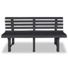 vidaXL Garden Bench 145.5 cm Plastic Anthracite