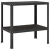 vidaXL Potting Table 60 x 50 x 80 cm Powder-Coated Steel Black