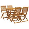 vidaXL 5 Piece Garden Dining Set Solid Wood Eucalyptus