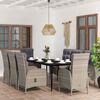 vidaXL 9 Piece Garden Dining Set with Cushions Grey and Black