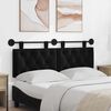 vidaXL Hanging Headboard Wall-mounted Black 130 x 55 x 7 cm Velvet