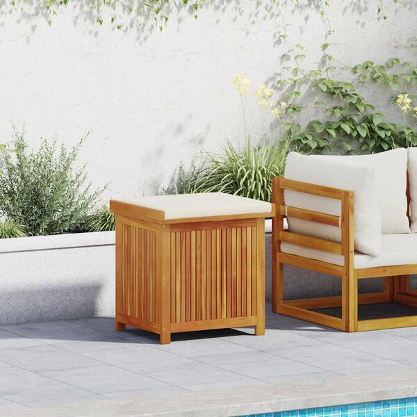 vidaXL Outdoor Cushion Box 60x50x61 cm Solid Wood Acacia