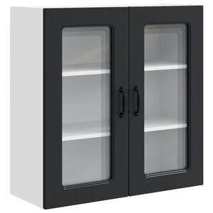vidaXL Dishwasher Panel Kalmar Black 80 x 31 x 80 cm Engineered Wood