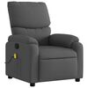 vidaXL Massage Recliner Chair Dark Grey Fabric