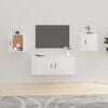 vidaXL 2 Piece Wall-mounted TV Cabinet Set High Gloss White 40x34,5x40 cm