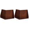 vidaXL Retaining Wall 2 pcs 50 x 50 x 30 cm Weathering Steel Rusty