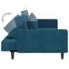 vidaXL 2-Seater Sofa Bed with Two Pillows Blue Velvet