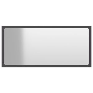 vidaXL Bathroom Mirror Grey 80x1.5x37 cm Engineered Wood