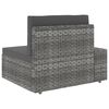 vidaXL 5 Piece Garden Lounge Set Poly Rattan Grey