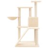 vidaXL Cat Tree with Sisal Scratching Posts Cream 94 cm