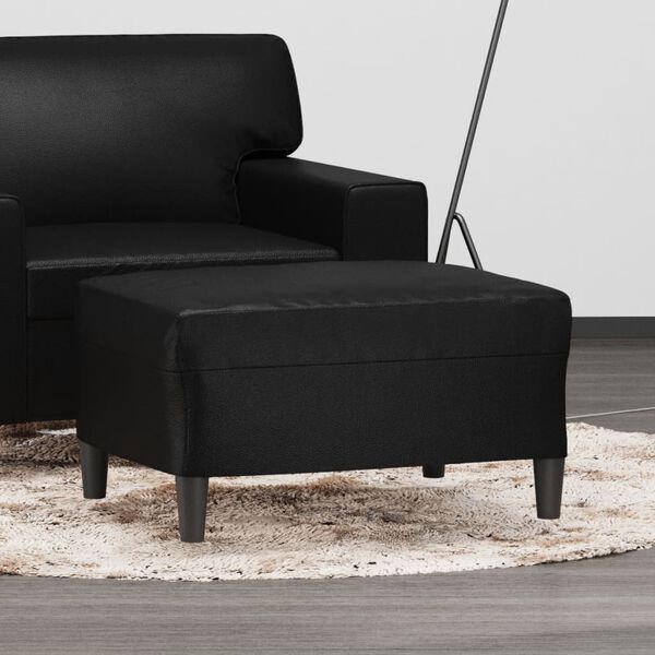 vidaXL Footstool Black 70x55x41 cm Faux Leather