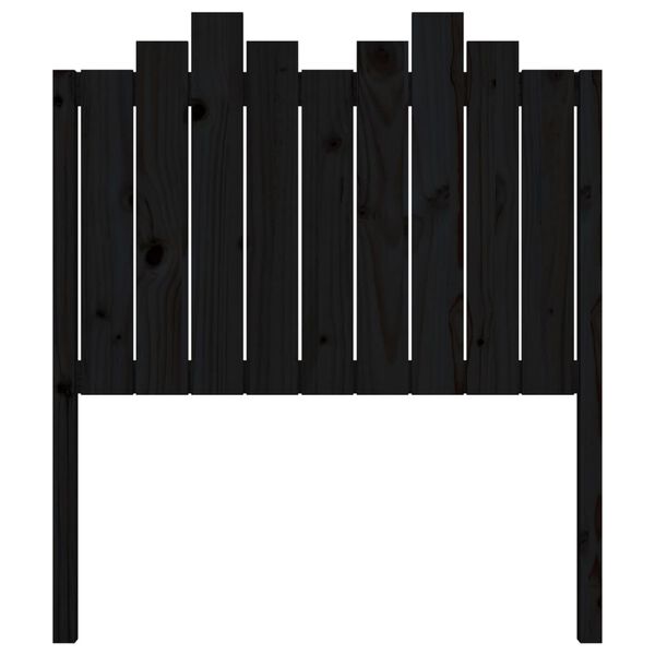 vidaXL Bed Headboard Black 96x4x110 cm Solid Wood Pine