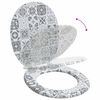 vidaXL Soft-Close Toilet Seat Grey 44 x 38 cm MDF board