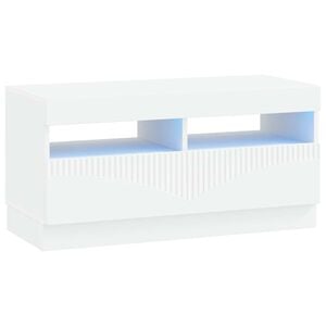 vidaXL LED TV Cabinet White Engineered Wood