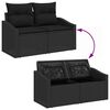 vidaXL Garden Sofa Set with Storage 10 pcs Black Poly Rattan