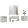 vidaXL Hallway Furniture Set Concrete Grey Engineered Wood