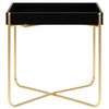 vidaXL Side Table Black and Gold 38x38x38.5 cm MDF
