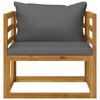 vidaXL 7 Piece Garden Lounge Set with Cushion Solid Acacia Wood