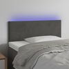 vidaXL LED Headboard Dark Grey 100 cm Velvet