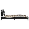vidaXL Bed Frame "Viana" with LED without Mattress Black and White 152x203 cm