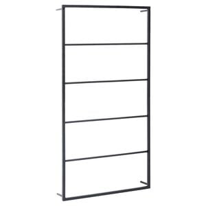 vidaXL Towel Rack | Black | Steel | 116 cm x 60 cm x 10 cm | Towel Rack