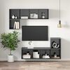 vidaXL Wall-mounted TV Cabinet High Gloss Grey 37x37x107 cm Engineered Wood