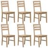 vidaXL 7 Piece Dining Set Solid Acacia Wood