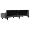 vidaXL 2-Seater Sofa Bed with Two Pillows Dark Grey Velvet