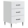 vidaXL Bedside Cabinet White 43 x 41 x 66.5 cm Engineered Wood