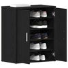 vidaXL Shoe Cabinets 2 pcs Black 31.5x35x70 cm Engineered Wood