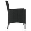 vidaXL Garden Chairs with Cushions 4 pcs Poly Rattan Black