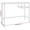 vidaXL Computer Desk White Marble 100x36x74 cm Tempered Glass