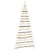 vidaXL Christmas Tree with 80 LEDs Natural 150 cm Solid Ash Wood