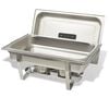 vidaXL 3 Piece Chafing Dish Set Stainless Steel