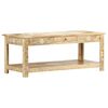 vidaXL Coffee Table 110x50x45 cm Hand Painted Solid Mango Wood