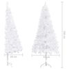 vidaXL Corner Artificial Christmas Tree LEDs&Ball Set White 150 cm PVC