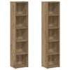 vidaXL CD Cabinets 2 pcs Artisan Oak 21x16x93.5 cm Engineered Wood