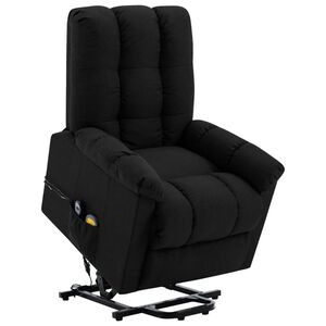 vidaXL Stand Up Massage Chair | Black | Fabric (100% polyester), plywood, iron