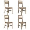vidaXL Dining Chairs 4 pcs Solid Acacia Wood