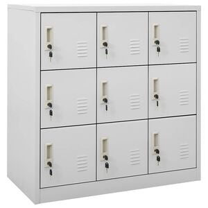 vidaXL Locker Cabinet Light Grey 90x45x92,5 cm Steel