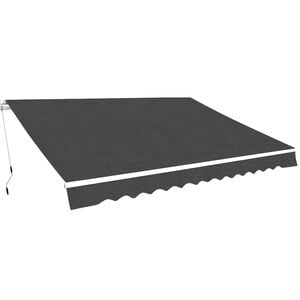 vidaXL Folding Awning Manual Operated 400 cm Anthracite