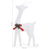 vidaXL Christmas Reindeer Family 270x7x90 cm White Cold White Mesh