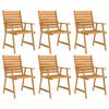 vidaXL 7 Piece Garden Dining Set Solid Acacia Wood