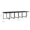 vidaXL 17 Piece Outdoor Dining Set with Cushions Poly Rattan Black
