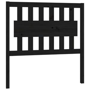 vidaXL Bed Headboard | Black | Solid Pine Wood | Medium | Tough | Bed Headboard