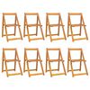 vidaXL Folding Garden Chairs 8 pcs Solid Wood Acacia
