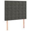 vidaXL Box Spring Bed with Mattress&LED Dark Grey 106x203 cm King Single Size Velvet