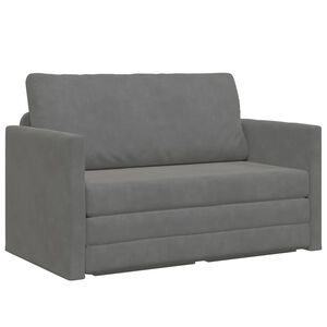 vidaXL Sofa Bed 110cm Dark Grey Velvet
