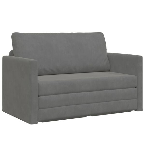 vidaXL Sofa Bed 110cm Dark Grey Velvet