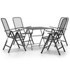 vidaXL 5 Piece Garden Dining Set Expanded Metal Mesh Anthracite